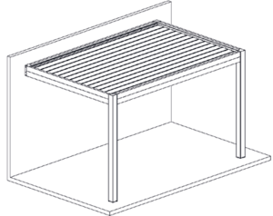 pergola-bioclimatique-adossee-mur-lames-paralleles